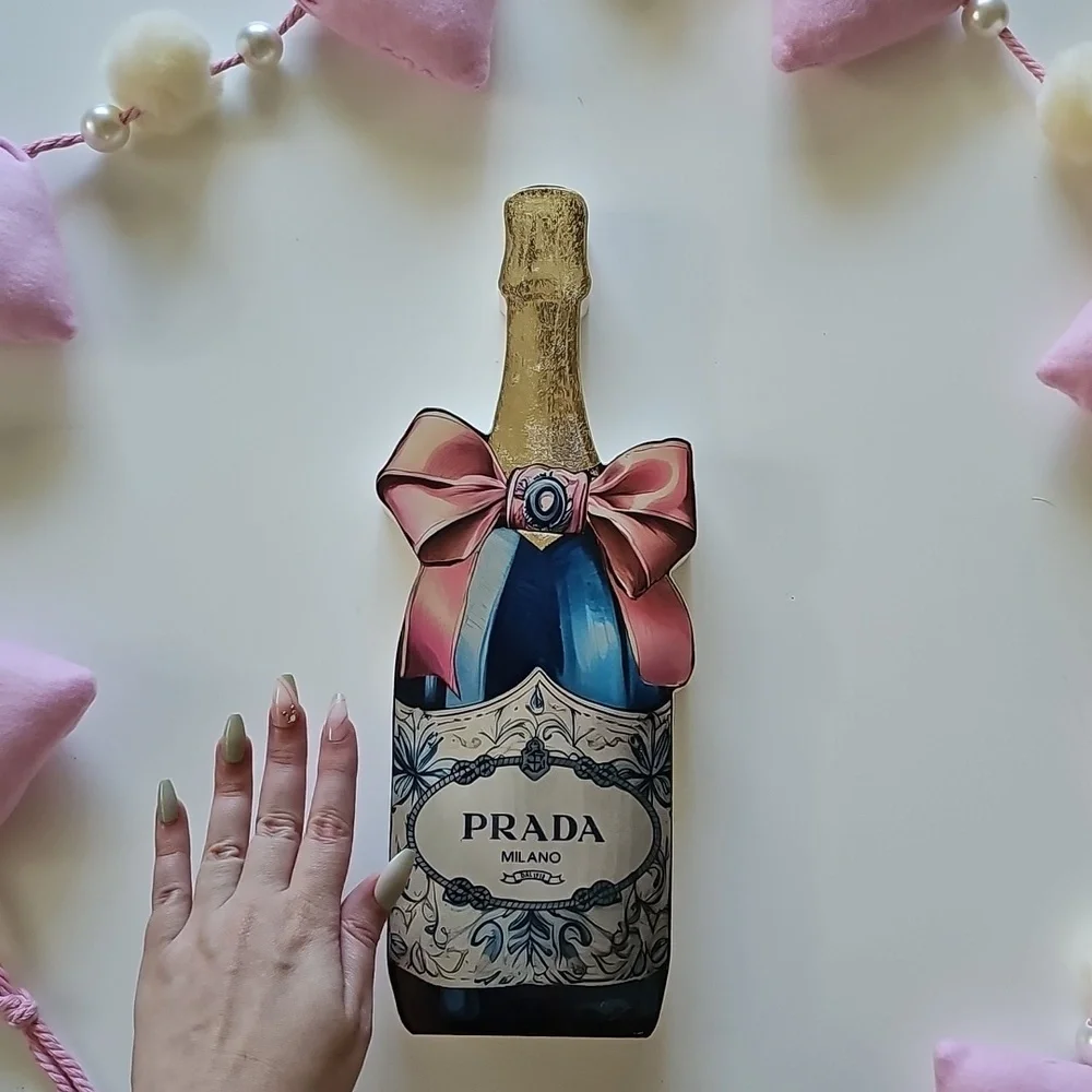 Prada Champagne Bottle Decor